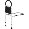 VEVOR Bed Rail for Elderly, Bedside Assist Rails with Supporting Leg and PU Handrail, Adjustable Height Carbon Steel Pipe Bedside Cane, Bed Bars for Seniors & Patients, Fits King, Queen, Full, Twin
