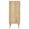 VEVOR Rattan Cabinet, Rattan Storage Cabinet with 2 Magnetic Doors and Adjustable Shelves, Sideboard Buffet Cabinet for Hallway, Entryway, Living Room, or Kitchen, Natural