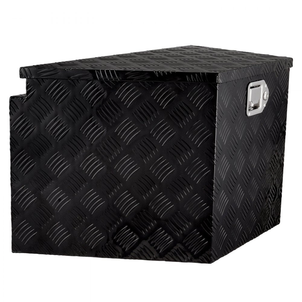 VEVOR Trailer Tongue Box, Aluminum Alloy Diamond Plate Tongue Box Tool Chest, Heavy Duty Trailer Box Storage with Lock and Keys, Utility Trailer Tongue Box for Pickup Truck, RV, Trailer, 39"x16.5"x12"