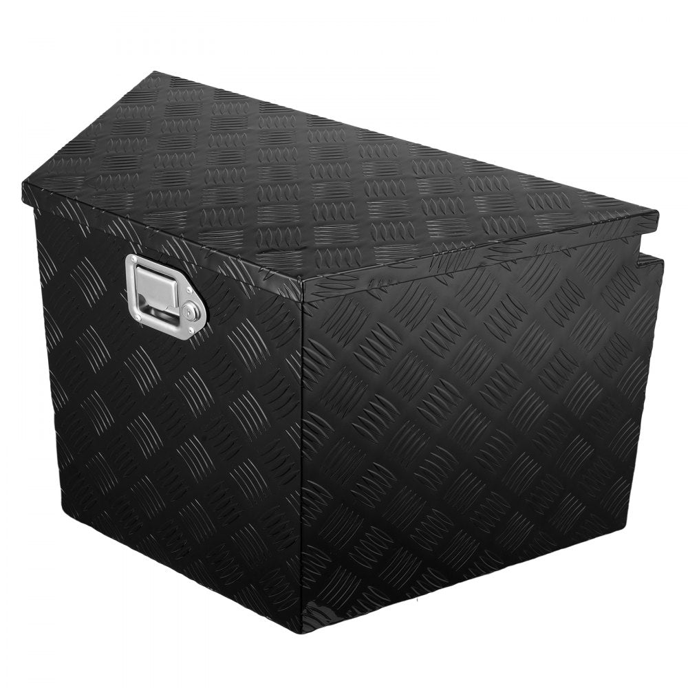 VEVOR Trailer Tongue Box, Aluminum Alloy Diamond Plate Tongue Box Tool Chest, Heavy Duty Trailer Box Storage with Lock and Keys, Utility Trailer Tongue Box for Pickup Truck, RV, Trailer, 39"x16.5"x12"