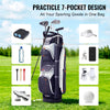 VEVOR Golf Cart Bag with 14 Way Organizer Divider Top, 36” Multiple Pockets Premium Nylon Cart Bag, Durable Golf Bags with Handles & Dust Cover & Detachable Straps for Men & Women, Black Color-Block