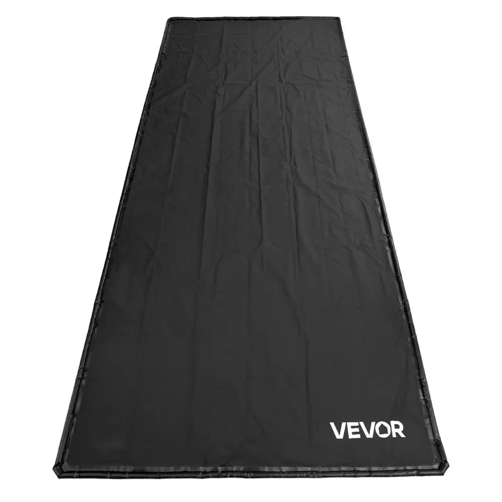VEVOR Containment Mat, 7 ft 9 in x 18 ft, Non-Slip PVC Garage Floor Mat with a Cleaning Squeegee, Heavy Duty Durable Waterproof Containment Protection from Snow, Rain and Mud for Cars Parking, Black