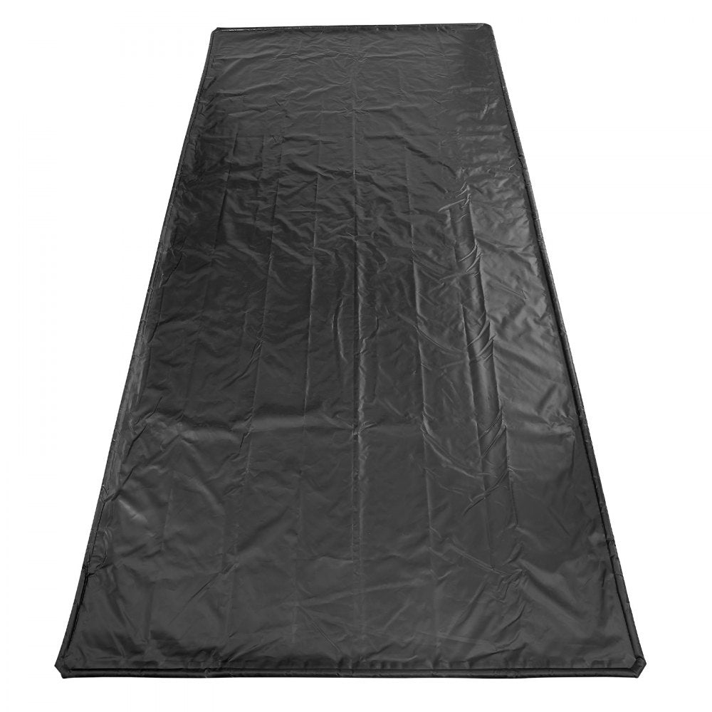 VEVOR Containment Mat, 7 ft 9 in x 16 ft, Non-Slip PVC Garage Floor Mat with a Cleaning Squeegee, Heavy Duty Durable Waterproof Containment Protection from Snow, Rain and Mud for Cars Parking, Black