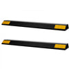 VEVOR Parking Stopper, 18 Inch 2 Pcs Heavy Duty Parking Aid for Garage, PP Curb Garage Floor Stopper with Reflective Strips, Vehicles Gadgets for Cars Vans Trucks Tire Wheel Guide Block Stops Bumpers