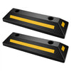 VEVOR Parking Stopper, 21.6 Inch 2 Pcs Heavy Duty Parking Aid for Garage, Rubber Curb Garage Floor Stopper with Reflective Strips, Aid Gadgets for Cars Vans Trucks Tire Wheel Guide Block Stops Bumpers