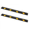 VEVOR Parking Stopper, 72 Inch 2 Pcs Heavy Duty Parking Aid for Garage, Rubber Curb Garage Floor Stopper with Reflective Strips, Aid Gadgets for Cars Vans Trucks Tire Wheel Guide Block Stops Bumpers