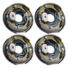 VEVOR Electric Trailer Brake Assembly, 10" x 2-1/4", 2 Pairs Self-Adjusting Electric Brakes Kit for 3500 lbs Axle, 4-Hole Mounting, Backing Plates for Brake System Part Replacement (2 Right + 2 Left)