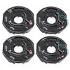 VEVOR Electric Trailer Brake Assembly, 10" x 2-1/4", 2 Pairs Self-Adjusting Electric Brakes Kit for 3500 lbs Axle, 4-Hole Mounting, Backing Plates for Brake System Part Replacement (2 Right + 2 Left)
