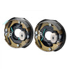 VEVOR Electric Trailer Brake Assembly, 10" x 2-1/4", 1 Pair Self-Adjusting Electric Brakes Kit for 3500 lbs Axle, 4-Hole Mounting, Backing Plates for Brake System Part Replacement (1 Right + 1 Left)