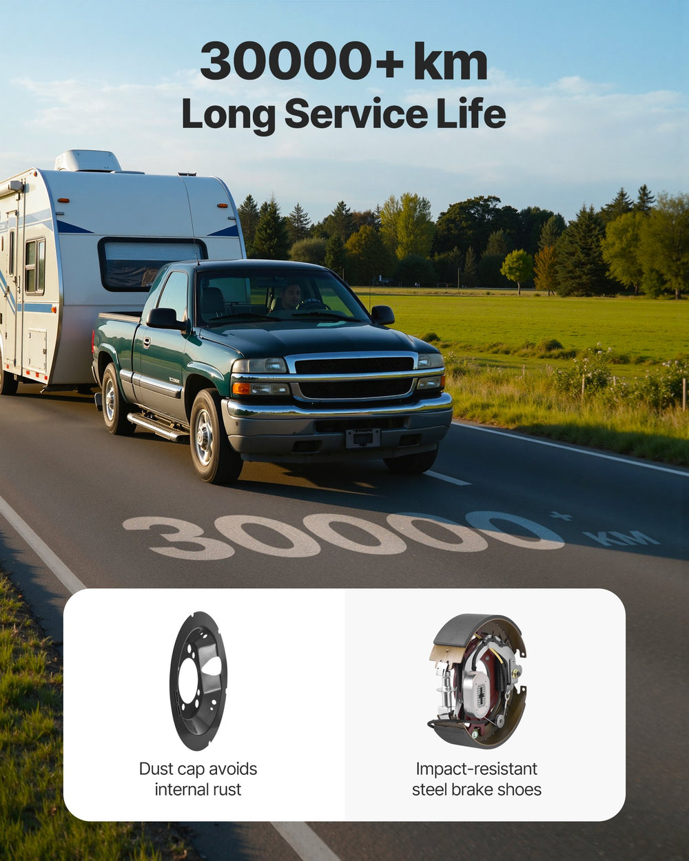 30000+ km long service life graphic