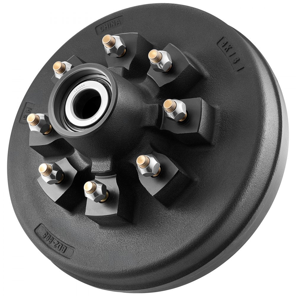VEVOR Electric Trailer Brake Drum, 1 Pack, 8-Hole on 4-Inch Bolt Circle Brake Drum for 7000 lbs Trailer Axles, Long Service Life, Replacement of 12 Inch Brake Hub Drums Assembly for Trailers, RVs