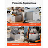 VEVOR Trailer Tongue Box, 29" x 16.1" x 18" Aluminum Trailer Tongue Tool Box, Heavy Duty Storage Organizer with Lock & Keys, Utility Tool Chest for Pickup Truck Bed, RV, SUV, Off-Road Vehicle, Silver