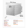 VEVOR Trailer Tongue Box, 29" x 16.1" x 18" Aluminum Trailer Tongue Tool Box, Heavy Duty Storage Organizer with Lock & Keys, Utility Tool Chest for Pickup Truck Bed, RV, SUV, Off-Road Vehicle, Silver