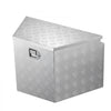 VEVOR Trailer Tongue Box, 29" x 16.1" x 18" Aluminum Trailer Tongue Tool Box, Heavy Duty Storage Organizer with Lock & Keys, Utility Tool Chest for Pickup Truck Bed, RV, SUV, Off-Road Vehicle, Silver