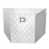 VEVOR Trailer Tongue Box, 29" x 16.1" x 18" Aluminum Trailer Tongue Tool Box, Heavy Duty Storage Organizer with Lock & Keys, Utility Tool Chest for Pickup Truck Bed, RV, SUV, Off-Road Vehicle, Silver