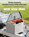 VEVOR Trailer Tongue Box, 33" x 19" x 18" Aluminum Trailer Tongue Tool Box, Heavy Duty Storage Organizer with Lock and Keys, Utility Tool Chest for Pickup Truck Bed, RV, SUV, Off-Road Vehicle, Silver