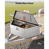 VEVOR Trailer Tongue Box, 39" x 16.5" x 12" Aluminum Trailer Tongue Tool Box, Heavy Duty Storage Organizer with Lock & Keys, Utility Tool Chest for Pickup Truck Bed, RV, SUV, Off-Road Vehicle, Silver