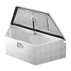 VEVOR Trailer Tongue Box, 39" x 16.5" x 12" Aluminum Trailer Tongue Tool Box, Heavy Duty Storage Organizer with Lock & Keys, Utility Tool Chest for Pickup Truck Bed, RV, SUV, Off-Road Vehicle, Silver