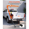 VEVOR Truck Crane, 1500 lbs Pickup Hitch Crane Trailer Hitch Mounted, Manual Hydraulic with 12T Hydraulic Jack, 360° Swivel Telescopic Boom, Foldable Truck Bed Jib for Machine Lumber Equipment Lifting