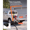 VEVOR Truck Crane, 1000 lbs Pickup Hitch Crane Trailer Hitch Mounted, Manual Hydraulic with 8T Hydraulic Jack, 360° Rotating Telescopic Boom,Foldable Truck Bed Jib for Machine Lumber Equipment Lifting