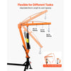 VEVOR Truck Crane, 1000 lbs Pickup Hitch Crane Trailer Hitch Mounted, Manual Hydraulic with 8T Hydraulic Jack, 360° Rotating Telescopic Boom,Foldable Truck Bed Jib for Machine Lumber Equipment Lifting
