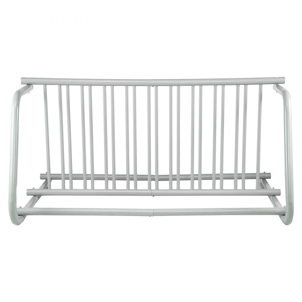 VEVOR 10 Holders Floor Bike Rack, 59\" Length All-Steel Grid Bike Rack, 10-Bike Capacity Dual-Side Storage Stand for Garages Streets Yards Bike Events