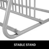 VEVOR 10 Holders Floor Bike Rack, 59\" Length All-Steel Grid Bike Rack, 10-Bike Capacity Dual-Side Storage Stand for Garages Streets Yards Bike Events