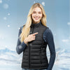 VEVOR Heated Vest, Women Electric Heating Vest with 16000 mAh Battery Pack, 8 Heating Zones Lightweight Rechargeable Winter-Vest with 3 Levels, for Outdoor Hiking Camping Fishing Skiing, Size L