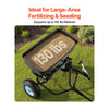 VEVOR Tow Behind Broadcast Spreader, 130LBS Capacity, Tow/Push Garden Spreader with 13 in Tires, 30 Adjustable Setting & 9.8 ft Spreading Width, Lawn Spreaders for Seed, Fertilizer, Salt, Ice Melt