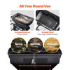 VEVOR Tow Behind Broadcast Spreader, 130LBS Capacity, Tow/Push Garden Spreader with 13 in Tires, 30 Adjustable Setting & 9.8 ft Spreading Width, Lawn Spreaders for Seed, Fertilizer, Salt, Ice Melt