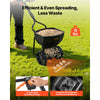 VEVOR Walk-Behind Spreader, 9.8ft Spreading Width, Push Broadcast Spreader with 10" All-Terrain Tires, Adjustable Flow Control, 15lbs Capacity Hopper, Lawn Spreaders for Fertilizer Seed Small Home Use