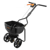 VEVOR Walk-Behind Spreader, 9.8ft Spreading Width, Push Broadcast Spreader with 10" All-Terrain Tires, Adjustable Flow Control, 15lbs Capacity Hopper, Lawn Spreaders for Fertilizer Seed Small Home Use