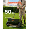 VEVOR Broadcast Spreader 50 lbs Capacity Walk-Behind Push Drop Spreader, for Lawn & Garden Care, 18 in Spreading Width & 10 Adjustable Settings, 10 in All Terrain Tires for Seed, Fertilizer, Black