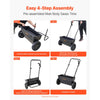VEVOR Broadcast Spreader 50 lbs Capacity Walk-Behind Push Drop Spreader, for Lawn & Garden Care, 18 in Spreading Width & 10 Adjustable Settings, 10 in All Terrain Tires for Seed, Fertilizer, Black