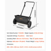 VEVOR Broadcast Spreader 50 lbs Capacity Walk-Behind Push Drop Spreader, for Lawn & Garden Care, 18 in Spreading Width & 10 Adjustable Settings, 10 in All Terrain Tires for Seed, Fertilizer, Black