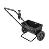 VEVOR Broadcast Spreader 50 lbs Capacity Walk-Behind Push Drop Spreader, for Lawn & Garden Care, 18 in Spreading Width & 10 Adjustable Settings, 10 in All Terrain Tires for Seed, Fertilizer, Black