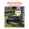 VEVOR Walk-Behind Push Spreader, 50LBS Capacity, Drop Spreader with Hopper Grate, 18 in Spreading Width & 30 Settings, 10 in All Terrain Tires, Garden & Lawn Spreaders for Seed, Fertilizer, Salt