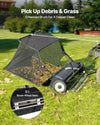 VEVOR yard sweeper - picks up debris and grass with 52-inch sweeping width (brush-wheel ratio 5:1)
