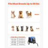 VEVOR Dog Bike Trailer, Supports up to 66 lbs, Pet Cart Bicycle Carrier for Small & Medium Dogs, Easy Folding Frame with Quick Release Wheel, Universal Bicycle Coupler, Reflector, Flag, Internal Leash