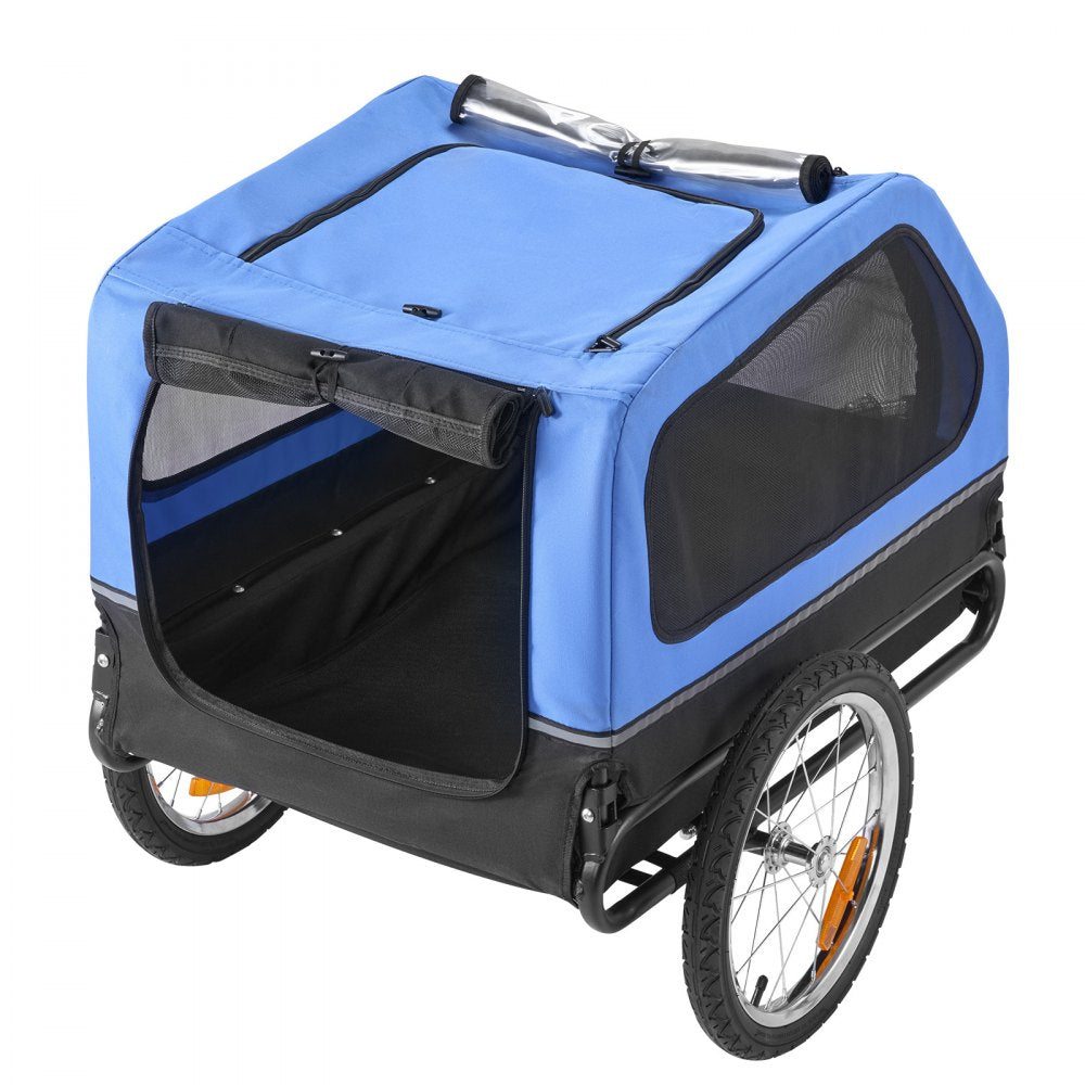 VEVOR Dog Bike Trailer, Supports up to 88 lbs, Pet Cart Bicycle Carrier for Small & Large Dogs, Easy Folding Frame with Quick Release Wheel, Universal Bicycle Coupler, Reflector, Flag, Internal Leash