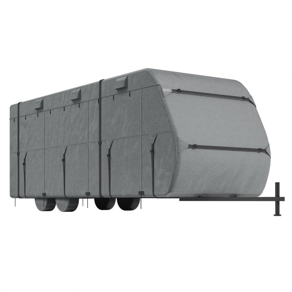 VEVOR Travel Trailer Cover, 28-31 ft RV Cover, Top 300D Oxford Fabric Camper Cover, Waterproof, Windproof and Rip-Stop Class A RV Cover, with Storage Bag, Repair Patches, Straps and Tire Covers