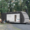 VEVOR Travel Trailer Cover, 27-30 ft RV Cover, 4-Layer Non-Woven Fabric Camper Cover, Waterproof, Windproof and Rip-Stop Class A RV Cover, with Storage Bag, Repair Patches, Straps and Tire Covers