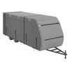 VEVOR Travel Trailer Cover, 27-30 ft RV Cover, 4-Layer Non-Woven Fabric Camper Cover, Waterproof, Windproof and Rip-Stop Class A RV Cover, with Storage Bag, Repair Patches, Straps and Tire Covers