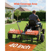 VEVOR Tow Behind Plug Aerator, 40 in Lawn Core Aerator Tool Universal Hitch, 120lbs Weight Capacity, Heavy Duty  & Rust-Resistant, Pull Behind Spike Aerators with Tray for Farmland & Garden Tractors