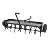 VEVOR Tow Behind Plug Aerator, 48 in Lawn Core Aerator Tool Universal Hitch, 150lbs Weight Capacity, Heavy Duty Pull Behind Spike Aerators with Tray & 10.6 in Wheels, for Farmland & Garden Tractors