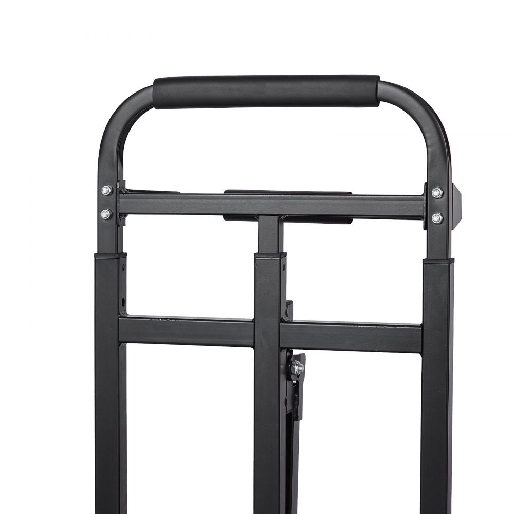 VEVOR Stair Climbing Cart, 460 lbs Capacity Stair Climber Hand Truck and Dolly, Heavy-Duty Folding Trolley Cart with Dual Handle, 6 Wheels & 2 Elastic Ropes for Home Office Shopping Moving Warehouse