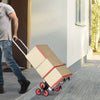 VEVOR Stair Climbing Cart, 260 lbs Capacity Stair Climber Hand Truck and Dolly, Heavy-Duty Folding Trolley Cart with Telescoping Handle, 10 Wheels & 2 Elastic Ropes for Home Shopping Moving Warehouse
