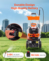 VEVOR Battery-Powered Sprayer with Wheeled Cart, 10 Gallons Electric Weed Sprayer, Adjustable 0-80 PSI, Yard Lawn Sprayers with Wheels, 5 Nozzles & 98ft Hose, 3-6H Spray Time, for Weeding, Cleaning