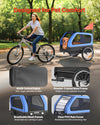 VEVOR Dog Bike Trailer, Supports up to 88 lbs, 2-in-1 Pet Stroller Cart Bicycle Carrier for Small & Large Dogs, Easy Folding Frame with Quick Release Wheel, Universal Bicycle Coupler, Internal Leash