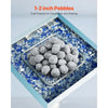 VEVOR Ceramic Fire Pebble Stones, 1-2 inch 48 Pcs Lava Rocks, Reusable Fire Pit Stones Indoor and Outdoor Use, Decorative Firepit Rocks for Propane/Gas Fireplace, Stove, Courtyard, Camping